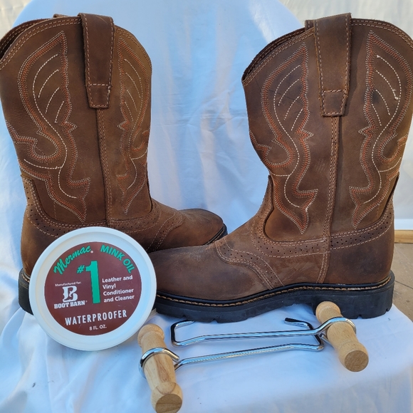 Cody James Men's Western Work Boots - Square Toe - Picture 2 of 16